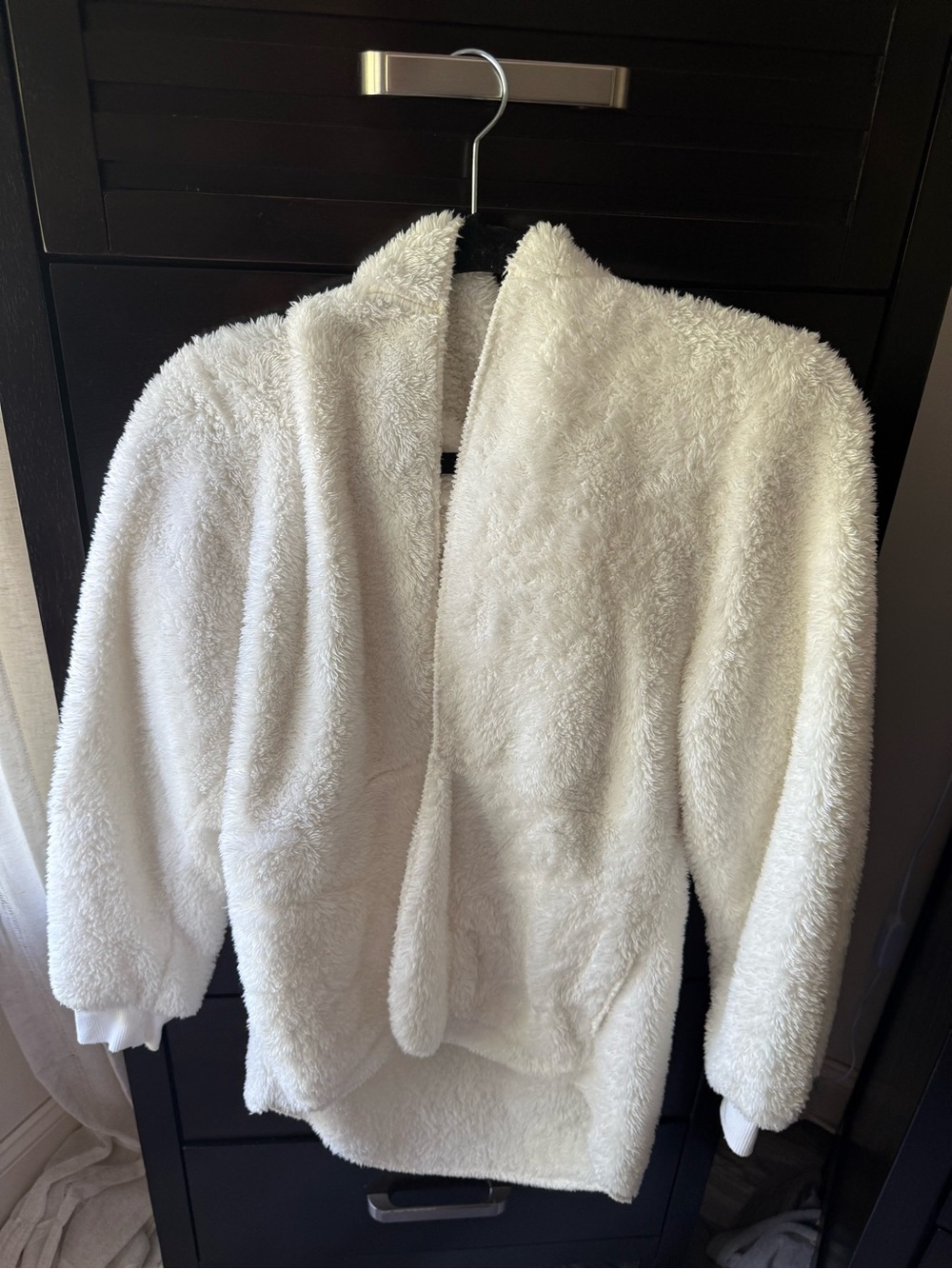 Love Tree Cream Plush Open-Front Cardigan Sweater